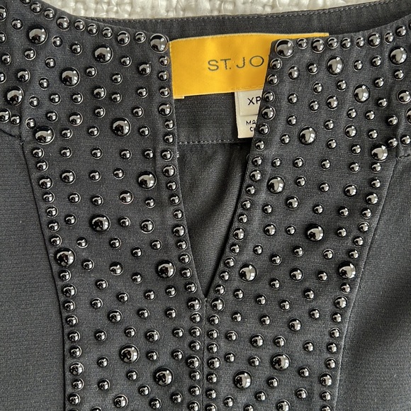 St.John Knits Silk Tunic Top with Beading Size Xsmall - Picture 6 of 7